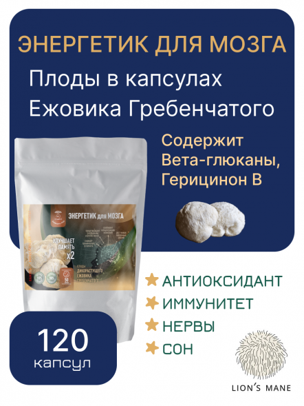 Микродозинг Ежовика Гребенчатого 60 капсул