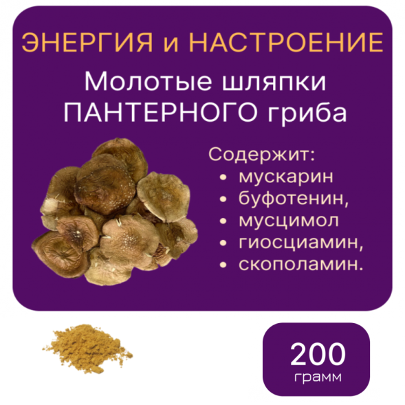 Молотый "МУХОМОР ПАНТЕРНЫЙ" — 200 грамм